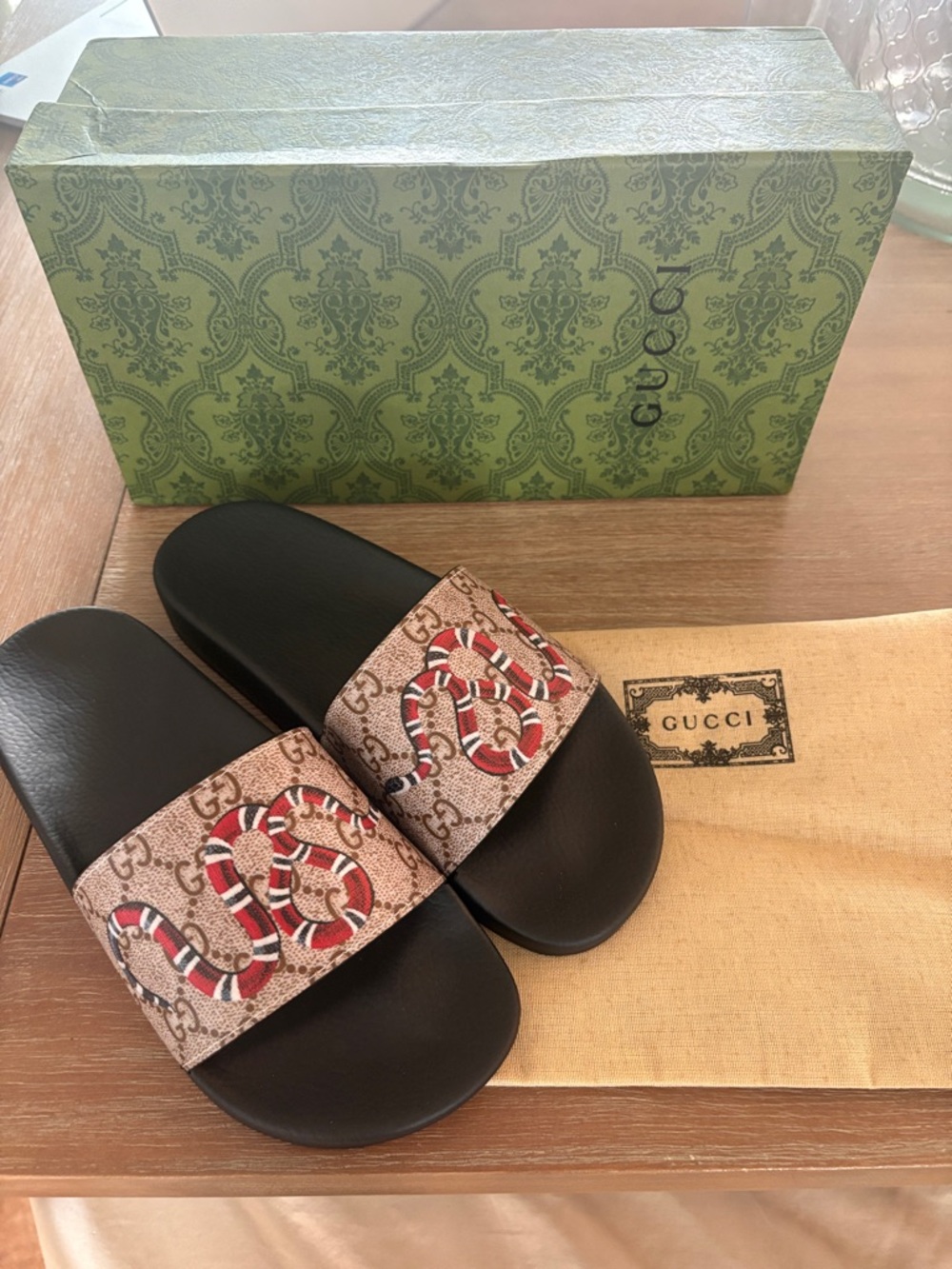 fashion  GG Sandals with snake motif